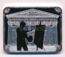 DN "Magyar Festészet Remekei - Benczúr Gyula: Budavár visszavétele, 1896" ezüstözött Cu em...