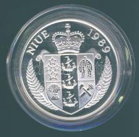 Niue 1989. 50$ Ag "Olimpia-evezés" T:PP Tanúsítvánnyal!