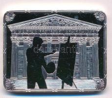 DN "Magyar Festészet Remekei - Munkácsy Mihály: Honfoglalás, 1893" ezüstözött Cu emlékérem...