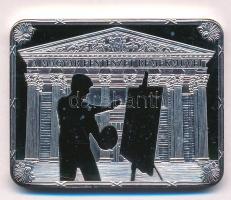 DN "Magyar Festészet Remekei - Székely Bertalan: A koronázás, vázlat, 1867" ezüstözött Cu ...