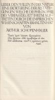 Schopenhauer, Arthur: Kleinere Schriften. Herausgegeben von Max Brahn.
[Lipcse] Leipzig, 1918. Inse...