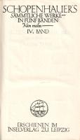 Schopenhauer, Arthur: Parerga und Paralipomena: Kleine Philosophische Schriften. Theil I-II. [Teljes...