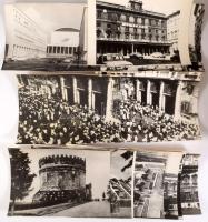 ca 1960 Olaszország 12 db feliratozott sajtófotó választások, épületek, stb 18x13 cm