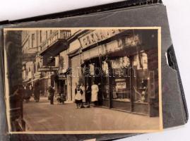 ca 1930 Kis fotóalbum kb 30 db fotóval, benn érdekességek: vasútmodell, Margit krt.