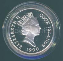 Cook-szigetek 1990. 10$ Ag "Olimpia-maratoni futás" T:PP Tanúsítvánnyal!