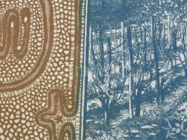 Zala Tibor (1920-2004): Badacsony, 1981. Színes rézkarc, papír, Jelzett, művészpéldány. EA VIII/XIV....