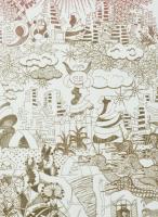 Zala Tibor (1920-2004): Az égig érő fa, 1981. Színes rézkarc, papír jelzett, művészpéldány E.A. jelz...