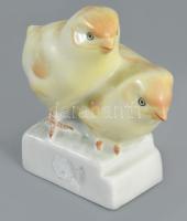 Aquincum csibepár. Jelzett, kézzel festett, hibátlan, m: 9,5 cm