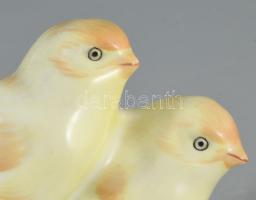 Aquincum csibepár. Jelzett, kézzel festett, hibátlan, m: 9,5 cm