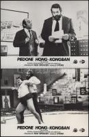 cca 1989 előtt készült, "Piedone Hong-Kongban" című olasz film jelenetei és szereplői, 6 db vintage produkciós filmfotó (vitrinfotó, lobbyfotó) ezüst zselatinos fotópapíron, a használatból eredő (esetleges) kisebb hibákkal, 18x24 cm