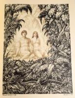 Haranghy Jenő (1894-1951): Biblia illusztrációk. Basel., 2008. Dachs. Bőrbe kötött díszkiadás 100 ós...