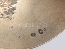 Ezüst (Ag) hólyagos díszítésű kínáló, benne "Dr. Vértes Imre ezrds bajtársnak szeretettel a II/...