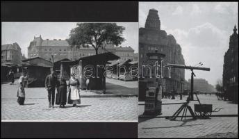 cca 1920 Kertész Andor (később André Kertész) (1894-1985) magyar (később francia majd amerikai) fotóművész Budapesten készült felvételei, 1 db modern nagyítás, jelzés nélkül, 15x21 cm és 21x15 cm
