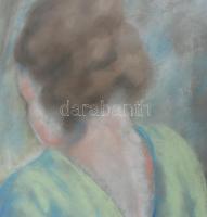 Hajdú Béla (működött 1930-40 körül): Női alak, 1940. Pasztell, papír, jelezve jobbra lent. Üvegezett...