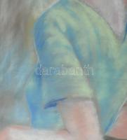 Hajdú Béla (működött 1930-40 körül): Női alak, 1940. Pasztell, papír, jelezve jobbra lent. Üvegezett...