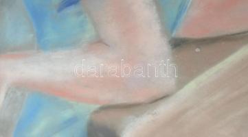 Hajdú Béla (működött 1930-40 körül): Női alak, 1940. Pasztell, papír, jelezve jobbra lent. Üvegezett...