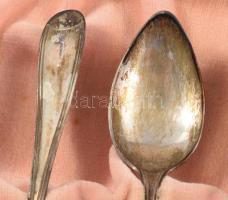 Ezüstözött teás kanál szett, 6 darab, díszdobozban,