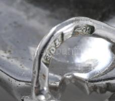 Ezüst (Ag) ékszer szett, kő- és gyöngyhiányokkal, jelzett, bruttó 44g