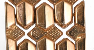 18K arany (Au) karkötő fonott mintával, jelzett, 29,7 g sz: 16 mm h: 20 cm