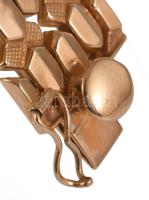 18K arany (Au) karkötő fonott mintával, jelzett, 29,7 g sz: 16 mm h: 20 cm