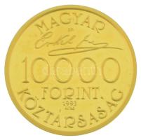 1993. 10.000Ft Au "Erkel Ferenc" (6,98g/0.986) kapszulában, tanúsítvánnyal, sérült tokban ...