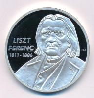 ifj. Szlávics László (1959-) 2011. "Nagy Magyarok / Liszt Ferenc" ezüstözött Cu emlékérem (40mm) kapszulában T:PP