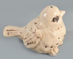 Repesztett mázas madár figura, sorszámozott, 18x13 cm