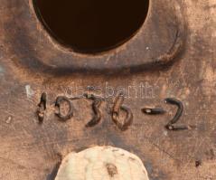 Repesztett mázas madár figura, sorszámozott, 18x13 cm