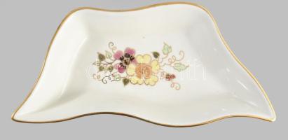 2 db Zsolnay virág mintás tálka. Kézzel festett, jelzett, hibátlan 22 cm