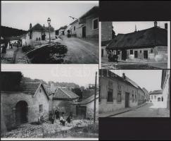 cca 1929 előtti felvételek a budai Tabánról, 4 db modern nagyítás, jelzés nélkül, 15x21 cm és 10x15 cm