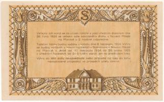 Csehszlovákia 1924. "Vecna Loterie - Nové Město na Moravě-i Sokol tornászegyesület által szerve...