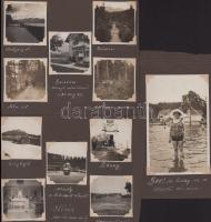 ca 1930 Balatoni nyaralás képei 17 db fotó feliratokkal Hévíz, Tihany, Sümeg, stb albumlapokon