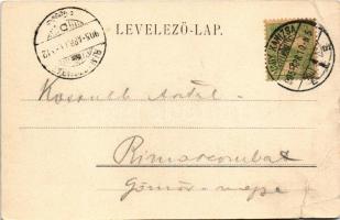 1905 Nagykanizsa, Erzsébet tér és Fő utca, Rosenberg Manó, Keleti, Weiss, Singer József és Társa üzl...