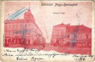 1899 Nagykanizsa, Csengery utca, Kilik Béla üzlete. Fischel kiadása (EM)