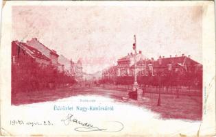 1900 Nagykanizsa, Deák tér. Fischel kiadása (vágott / cut)