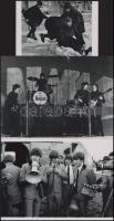 cca 1968 előtt készült felvételek a Beatles együttesről, 3 db modern nagyítás, jelzés nélkül, Pánczél György (1920-?) filmtörténész hagyatékából, 15x21 cm és 10x15 cm