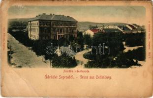 Sopron, felsőbb leánytanoda. Carl Schwarz, O. Schleich Nachf. (gyűrődések / creases)