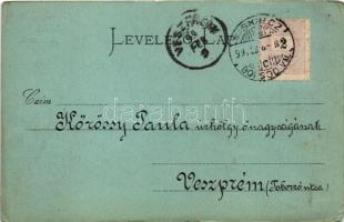 1899 Miskolc, Hámori tó este holdfényben. Ferenczi B. kiadása (EK)