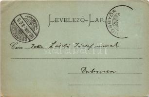 1898 Miskolc, Hámori tó este holdfényben. Ferenczi B. kiadása (EM)