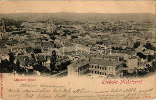 1900 Miskolc, látkép, zsinagóga. Gedeon A. kiadása (EB)