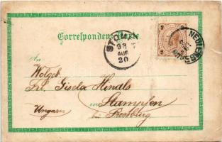 1898 Neulengbach, Drei-Föhren Kapelle, Lindenbaum bei der Sandmühle / view, chapel, tree. Art Nouvea...