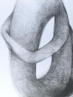 Visnyei Ilona (1959-): Cím nélkül. Litográfia, papír, jelzés nélkül, 50x70 cm