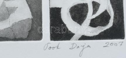 Voot Darja (-): Halál I, 2007. Aquatinta, rézkarc, papír, jelzett, 4/8 számozással. 27,5x24 cm