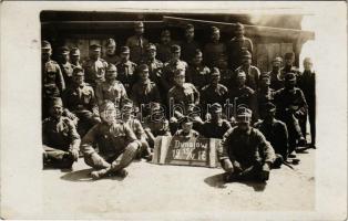 1915 Dunajów, első világháborús osztrák-magyar katonák csoportképe / WWI Austro-Hungarian K.u.k. military, soldiers group. photo