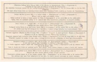 Ausztria 1911. 1K értékű "Rudolf von Habsburg Lotterie" Habsburg Rudolf által támogatott l...