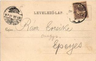 1901 Miskolc, Rudolf laktanya, villamos, piac. Gedeon András kiadása