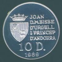 Andorra 1989. 10D Ag "Olimpia-síelés" T:PP Tanúsítvánnyal!