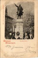 1899 Miskolc, Kossuth Lajos szobor. Lövy József fia kiadása (vágott / cut)