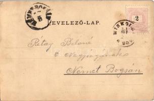 1899 Miskolc, Kossuth Lajos szobor. Lővy József fia kiadása (EK)