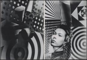 Kepes György (1906-2001) magyar - amerikai festő- és fotóművész alkotásai, 2 db modern nagyítás, jelzés nélkül, 15x21 cm és 21x15 cm